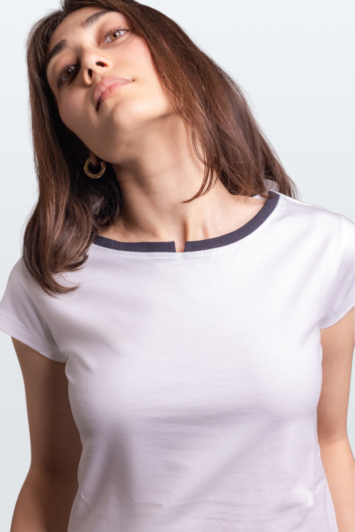 Contrast Rib Top